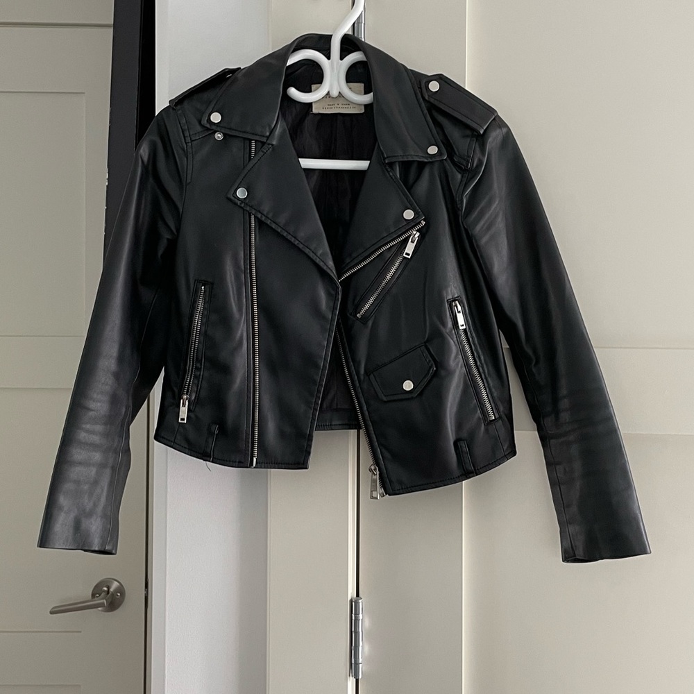 Zara faux leather jacket